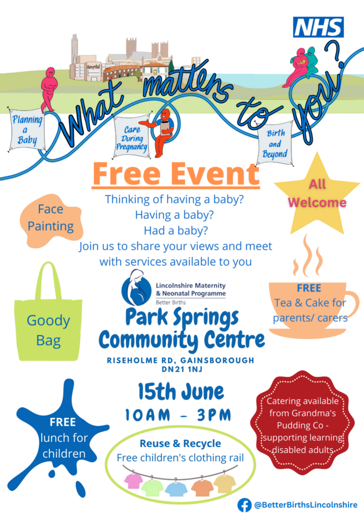 Poster - ‘What Matters to You’ Maternity event in Gainsborough