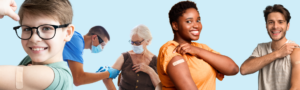 COVID FLU vaccinations montage image