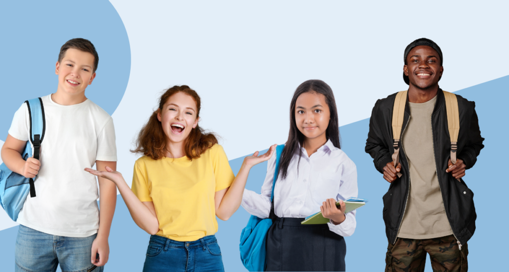 Banner image of teenage boys and girls