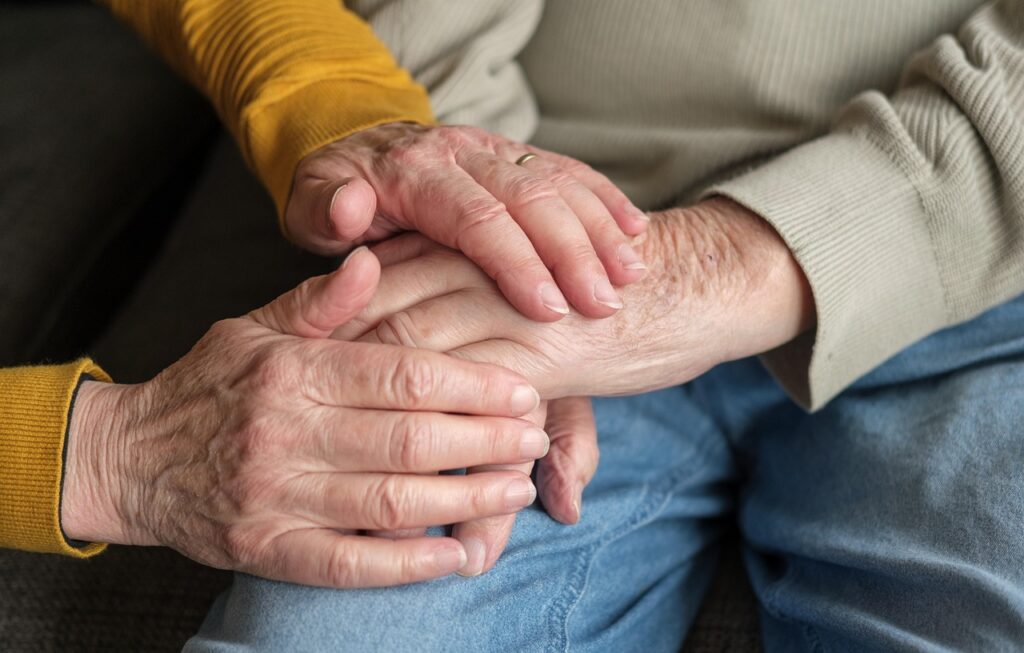person holding hand