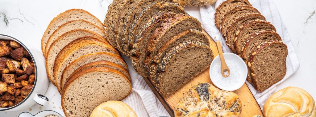 A photo of bread - gluten