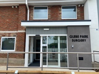 Photograph of the front of the new Glebe Park Surgery