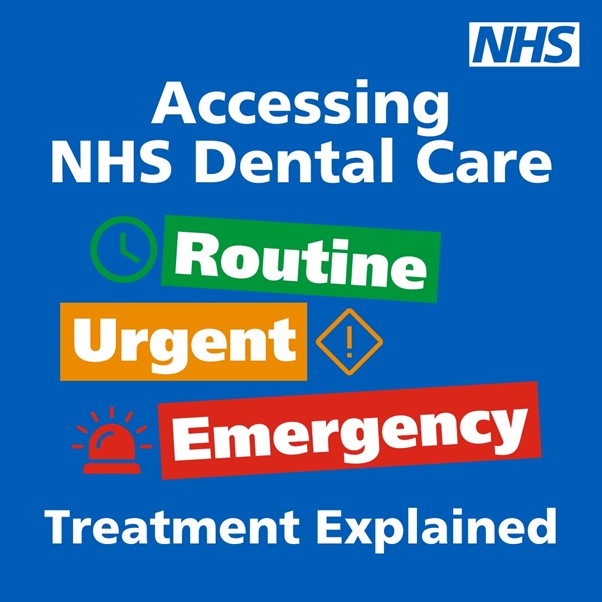 Accessing NHS Dental Care. Routine. Urgent. Emergency Treatment Explained.