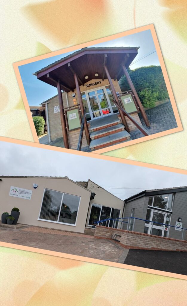 Two photos of the exterior of Washingborough Family Practice
