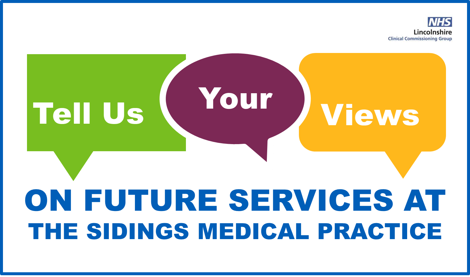 We want your views on future services at The Sidings Medical Practice