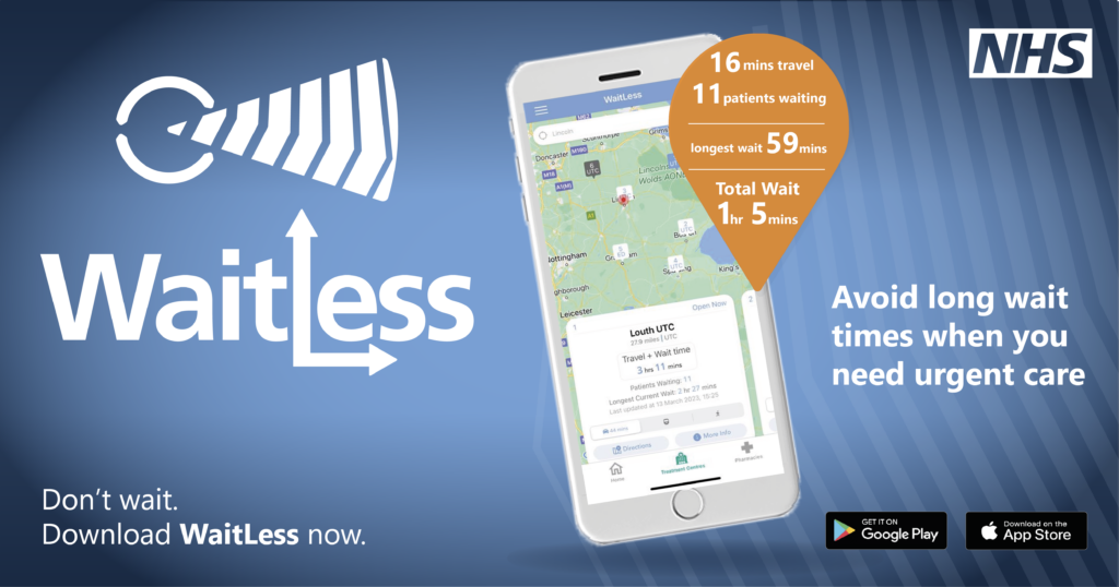 WaitLess App. Avoid long wait times when you need urgent care. Download WaitLess now.